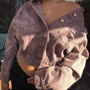 lavender jean jacket